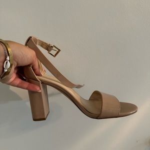 Nude Nine West High Heels